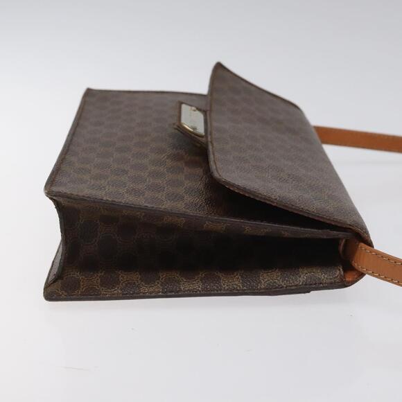 CELINE Macadam Canvas Shoulder Bag Pvc Gold Brown - Picture 4 of 13